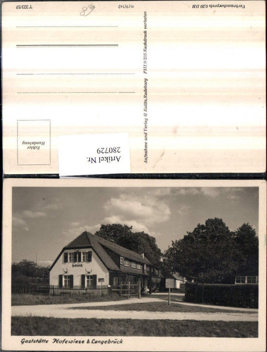 280729,Gaststätte Hofewiese b. Langebrück