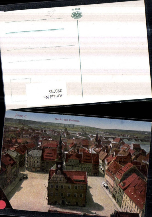 280735,Pirna an d. Elbe Teilansicht Markt m. Rathaus