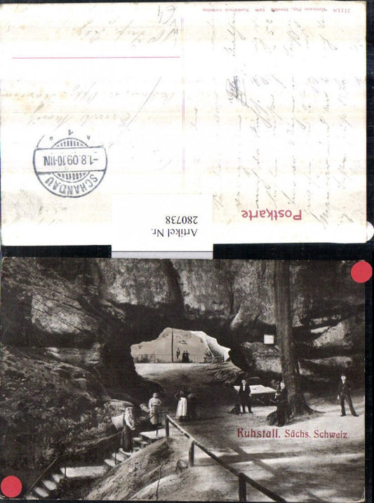280738,Sächsische Schweiz Kuhstall Felsen b. Bad Schandau pub Hermann Poy 71118
