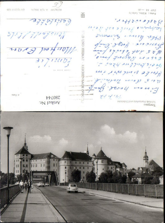 280744,Torgau Schloss Hartenfels u. Elbbrücke Brücke
