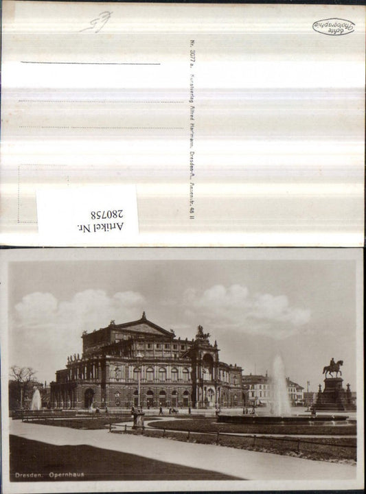 280758,Dresden Opernhaus Gebäude Springbrunnen Denkmal