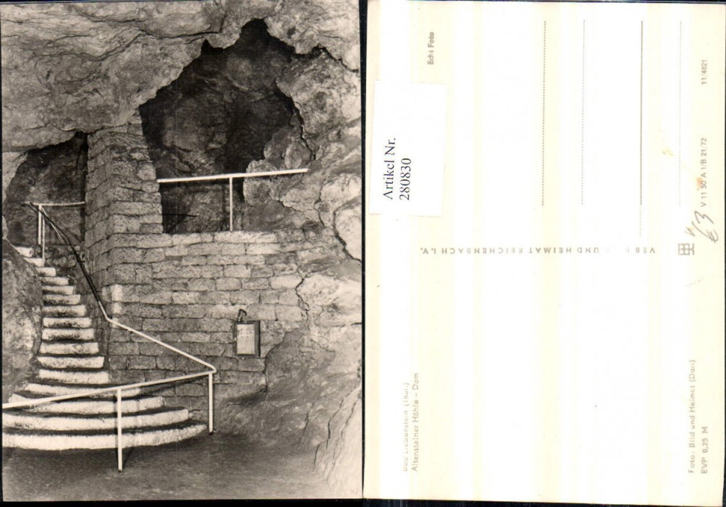 280830,Bad Liebenstein Altensteiner Höhle Dom Stiege pub VEB 11/4821