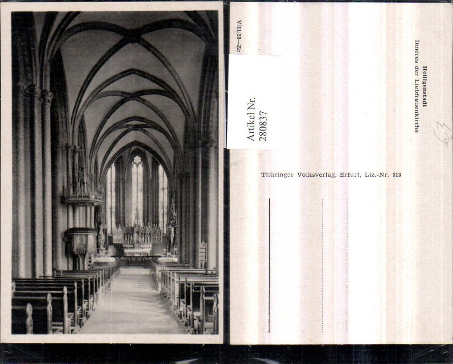 280837,Heiligenstadt Innenansicht d. Liebfrauenkirche Kanzel