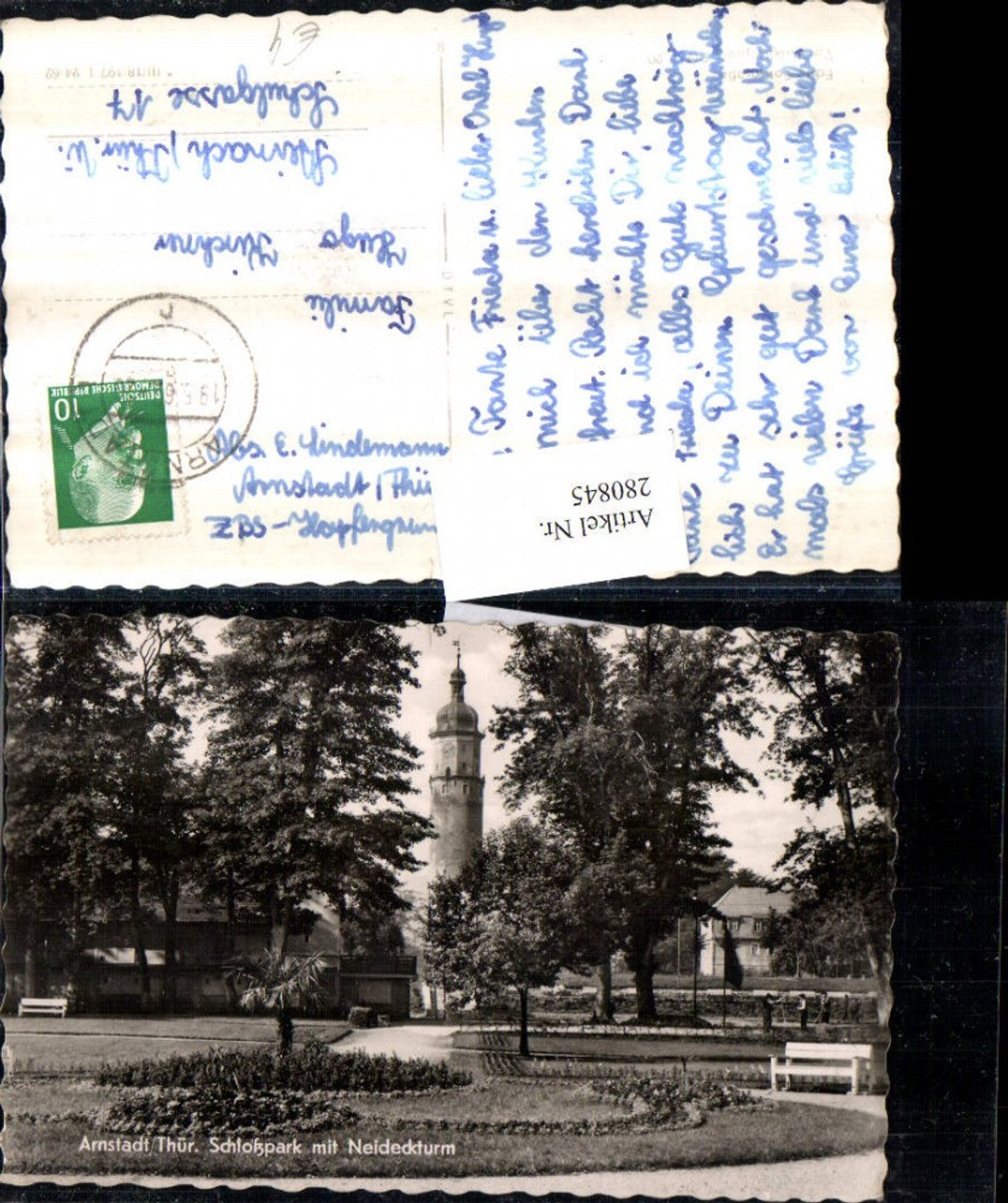 280845, Arnstadt Castle Park with Neideck Tower
