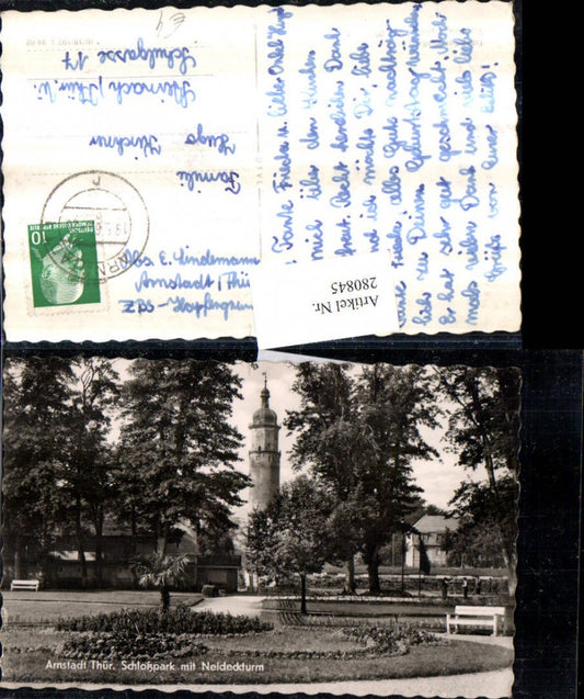 280845, Arnstadt Castle Park with Neideck Tower