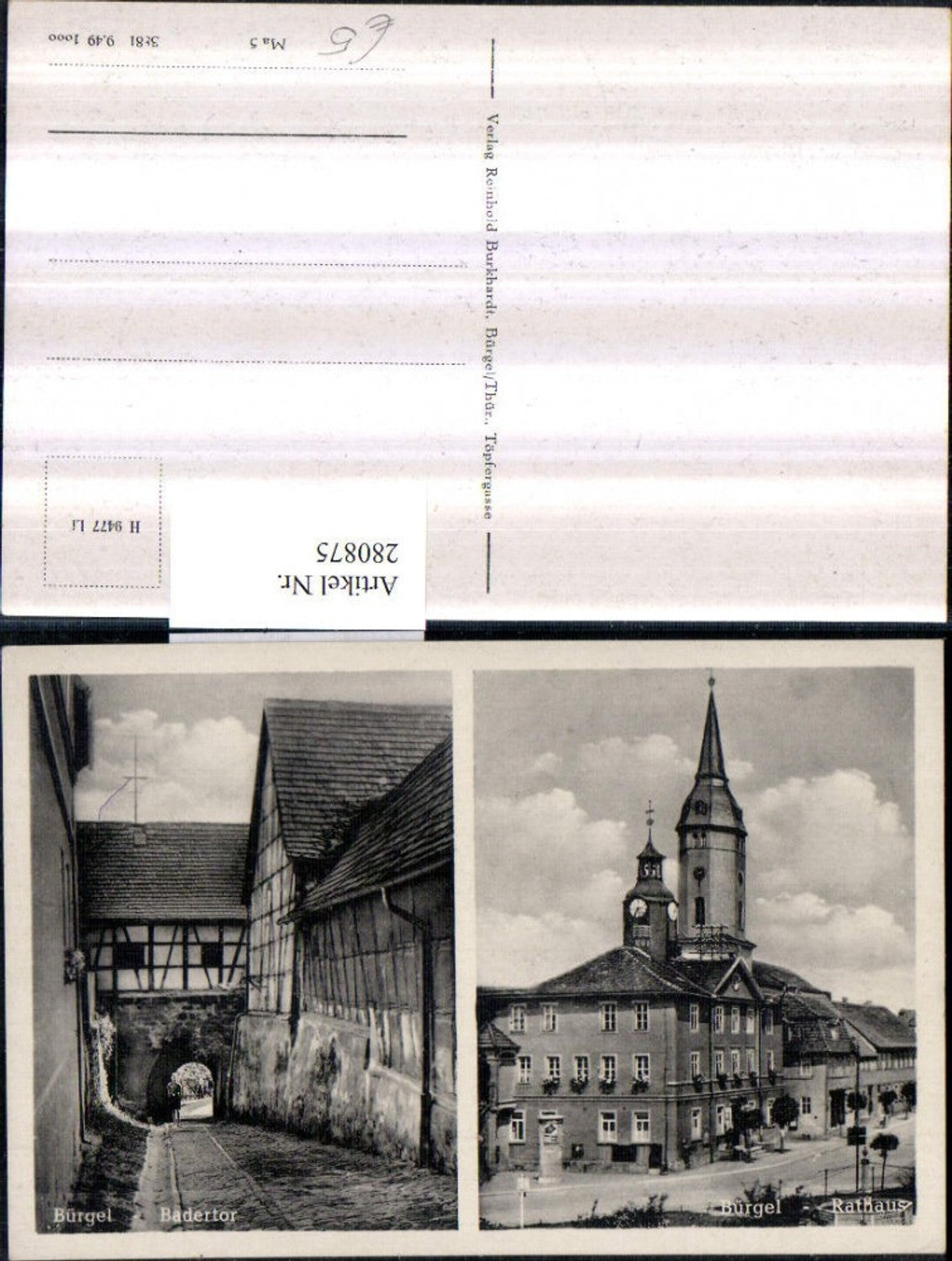 280875, Bürgel Town Hall Tower Badertor Street View Multi-view Map