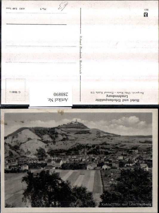 280890, Kahla Totale m. Leuchtenburg