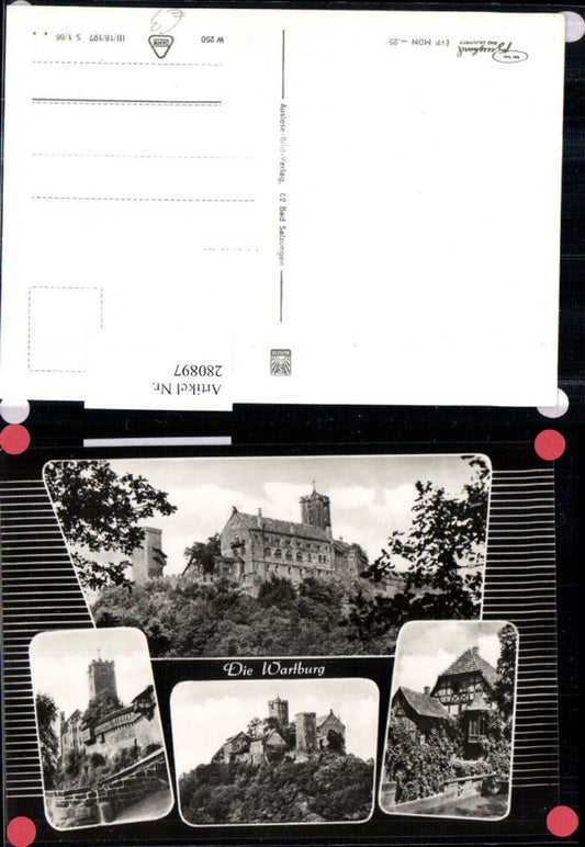 280897, Eisenach Wartburg Castle Multi-image postcard