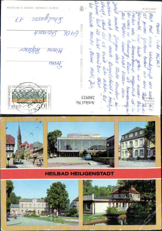 280923, Heiligenstadt District Cultural Center Dr. Theodor Neubauer Town Hall Train Station Kneipp Bath Multi-view map