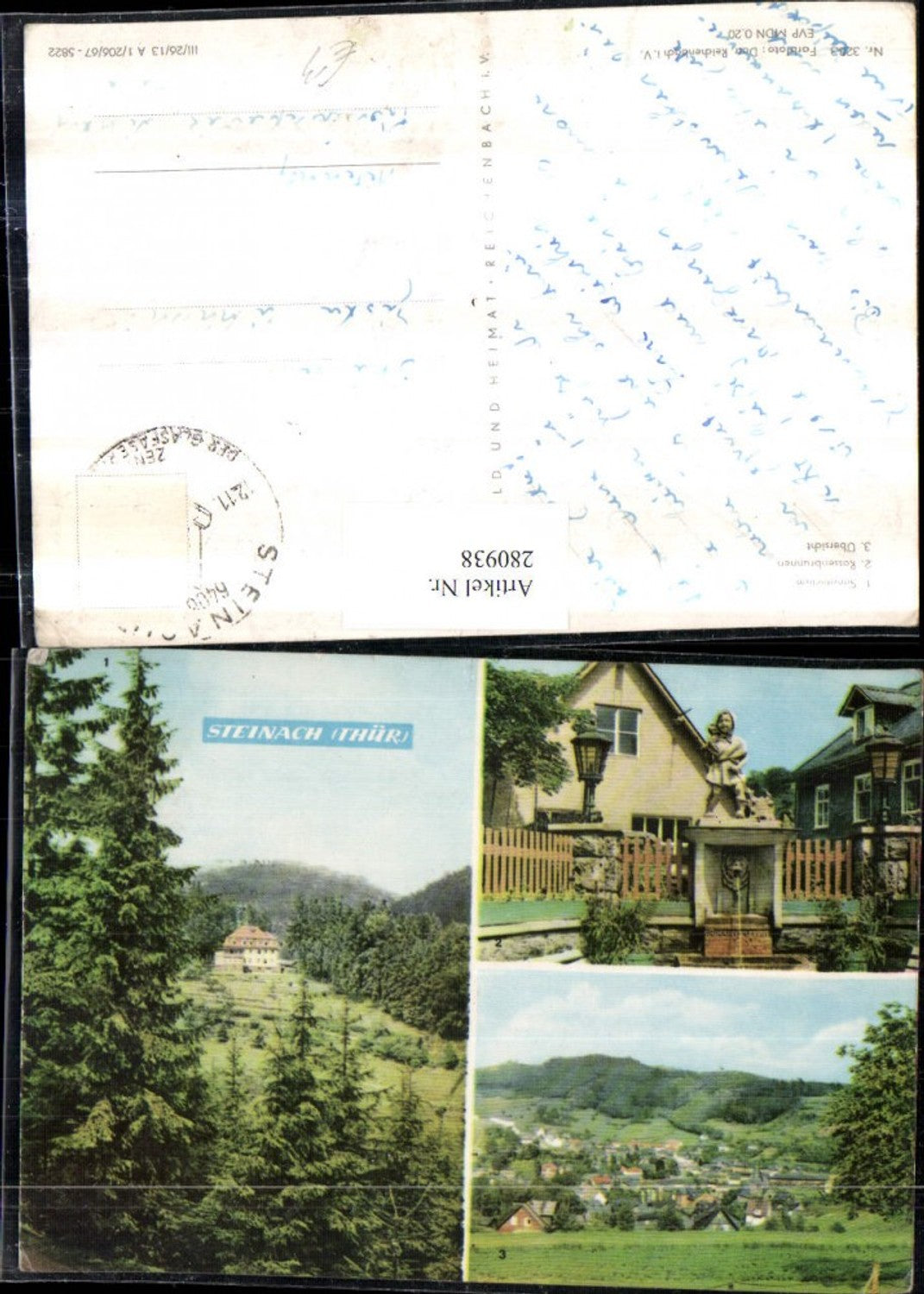 280938,Steinach in Thüringen Totale Sanatorium Rossenbrunnen Brunnen Mehrbildkarte