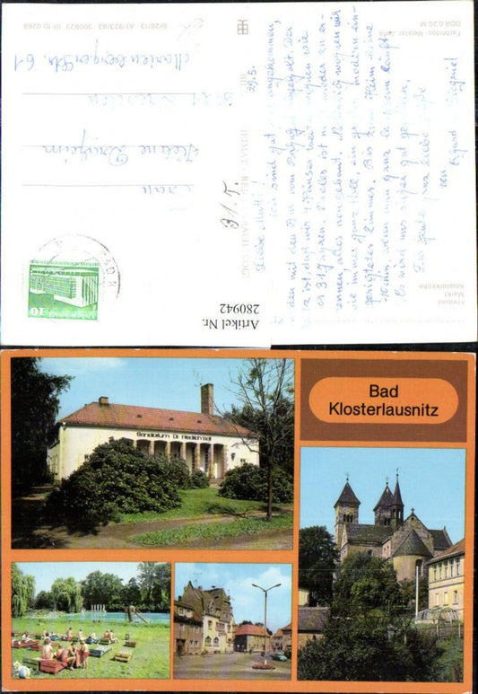 280942, Bad Klosterlausnitz Sanatorium Dr. Friedrich Wolf Outdoor swimming pool Market Monastery church Church Multi-view map