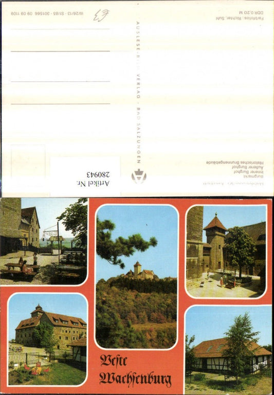 280943, Holzhausen, Wachsenburg Fortress, Castle Market, Castle Courtyard, Fountain Building, Multi-view map