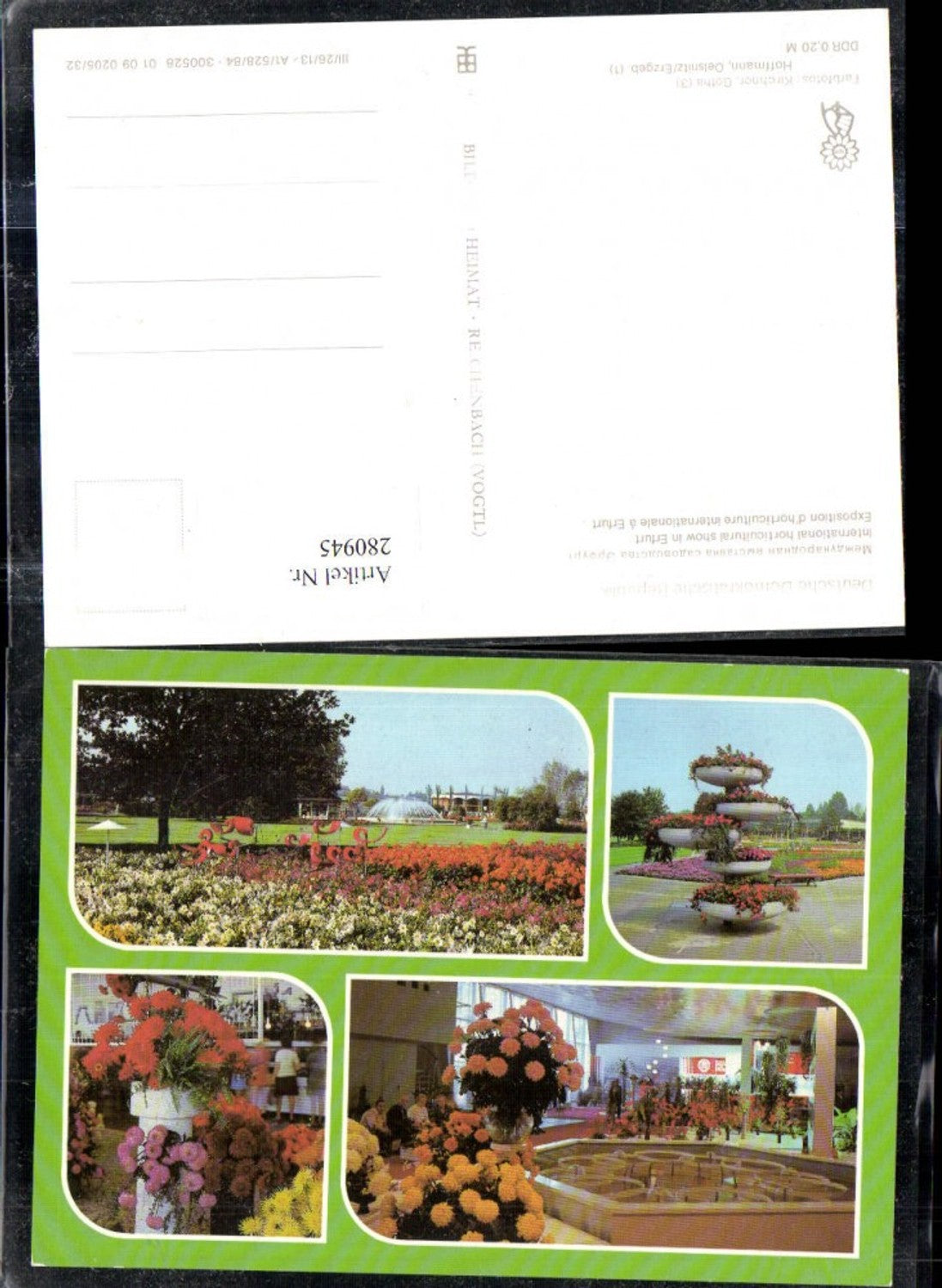 280945, Erfurt International Horticultural Exhibition Flowers Garden Multi-image postcard