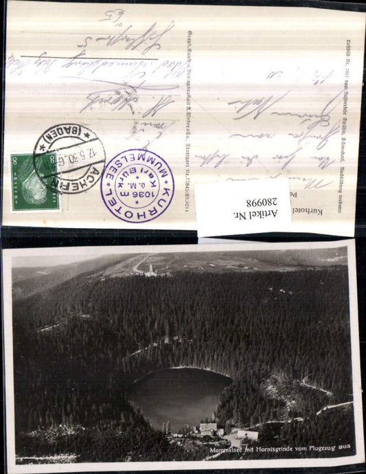 280998, Mummelsee See Kurhotel m. Hornisgrinde b. Seebach in Baden aerial photograph