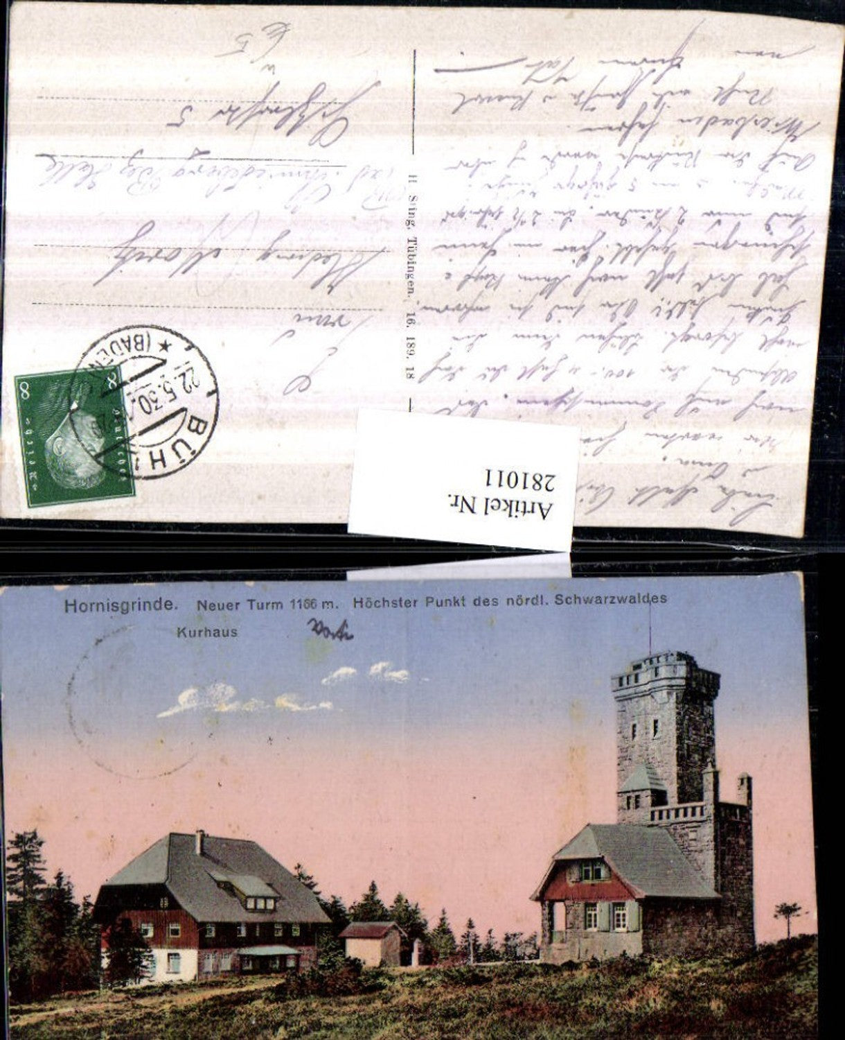 281011,Hornisgrinde b. Bühl Aussichtsturm Turm u. Kurhaus