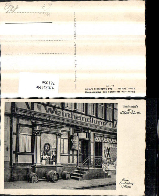 281056,Bad Lauterberg im Harz Weinstube von Albert Schotte Wein