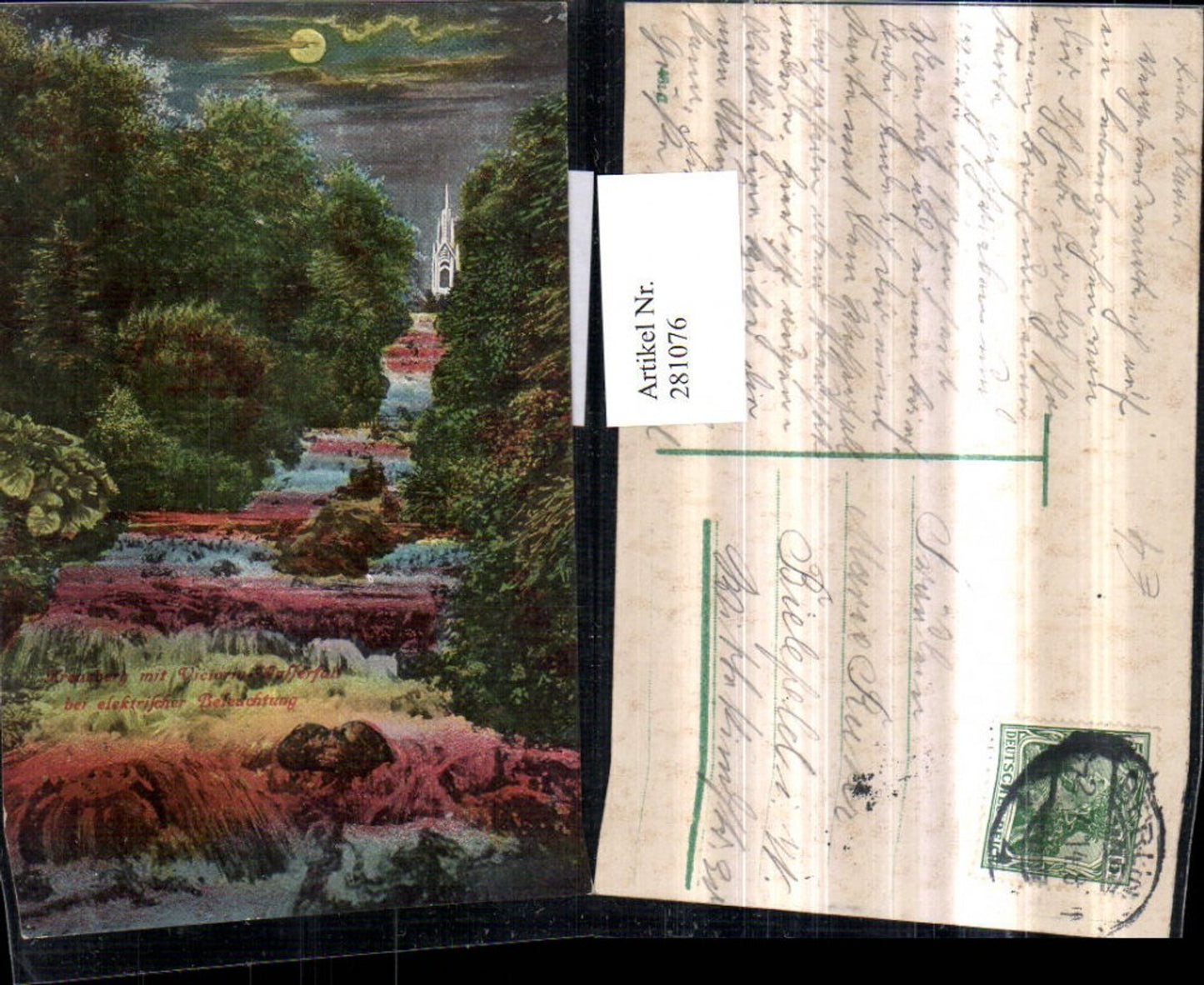 281076,Berlin Kreuzberg m. Victoria-Wasserfall b. Elektrischer Beleuchtung Mondschein