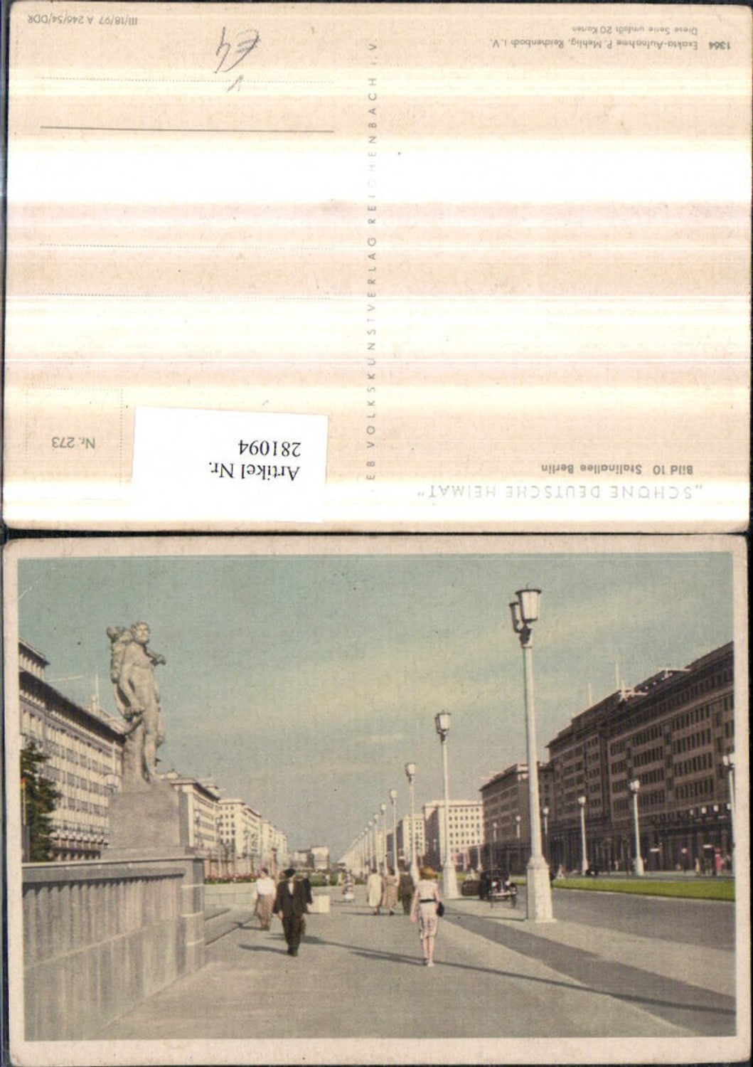 281094,Berlin Stalinallee Straßenansicht pub VEB