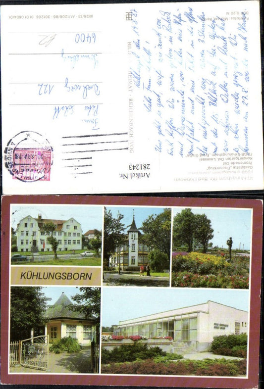 281243,Kühlungsborn FDGB-Erholungsheim Gaststätte Fischerkrug Promenade Konzertgarten Mehrbildkarte