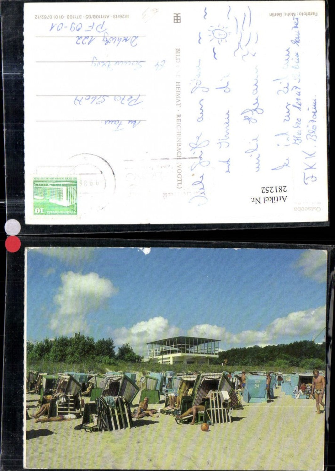 281252,Ostseebad Baabe auf Rügen Blick zur Gaststätte Inselparadies Strandleben