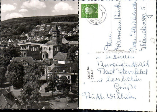 281427,Bad Hersfeld Teilansicht m. Stiftsruine Ruine