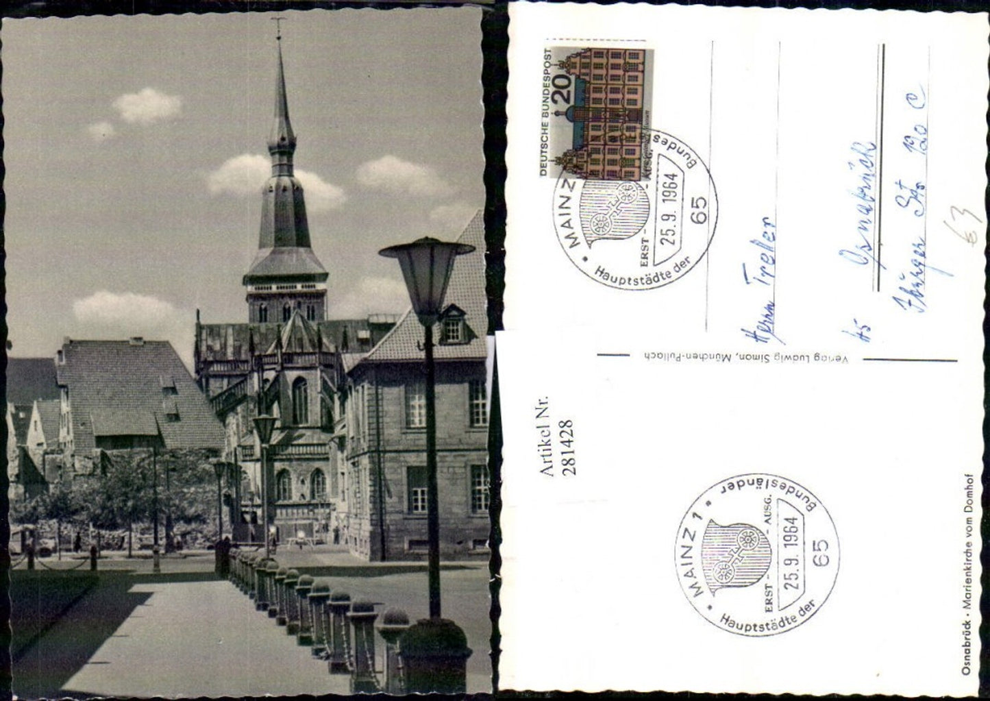 281428,Osnabrück Marienkirche Kirche vom Domhof