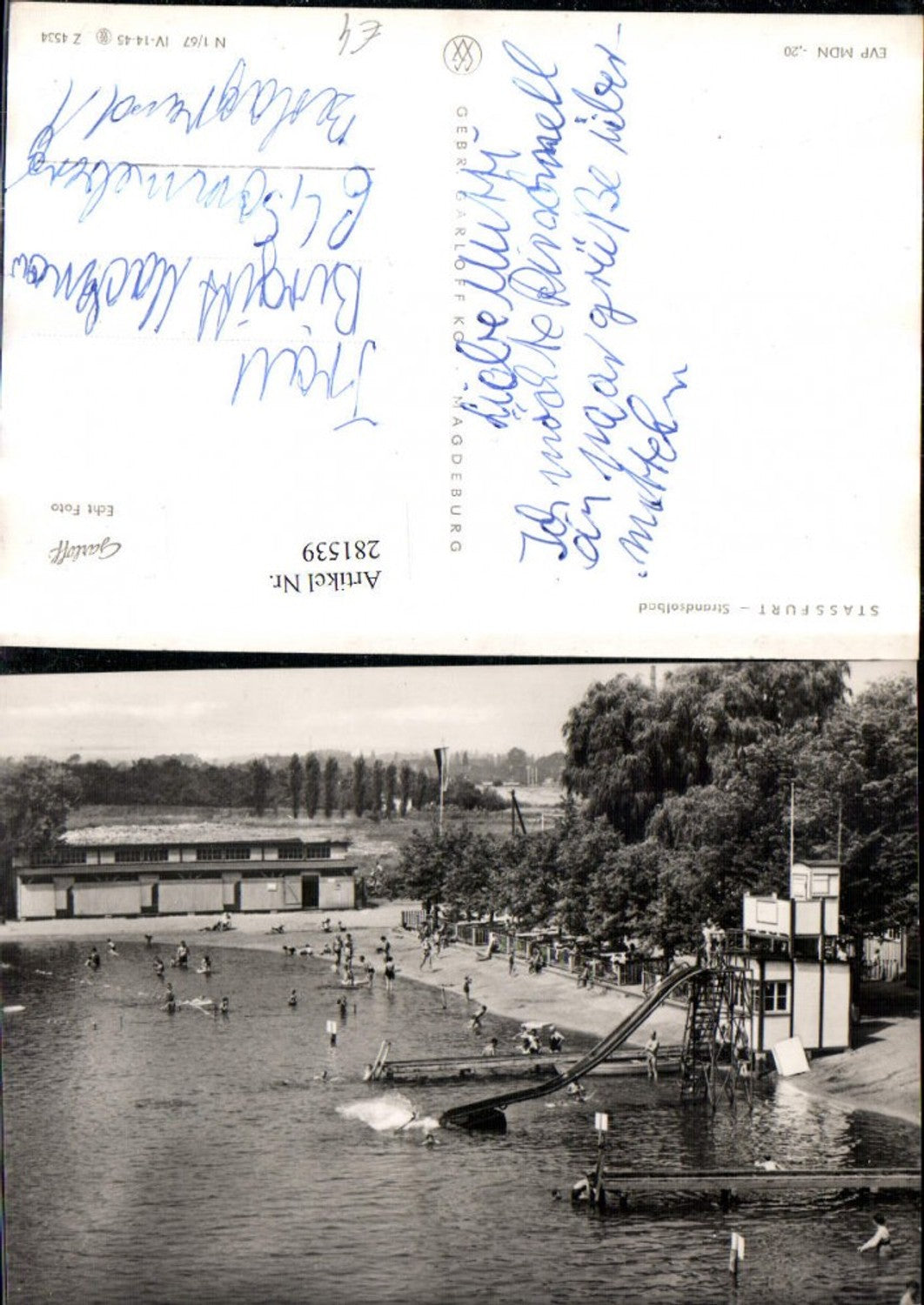 281539,Staßfurt Strandsolbad Strandbad Wasserrutsche