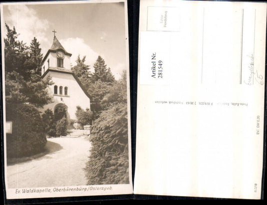 281549,Oberbärenburg im Erzgebirge Evangelische Waldkapelle