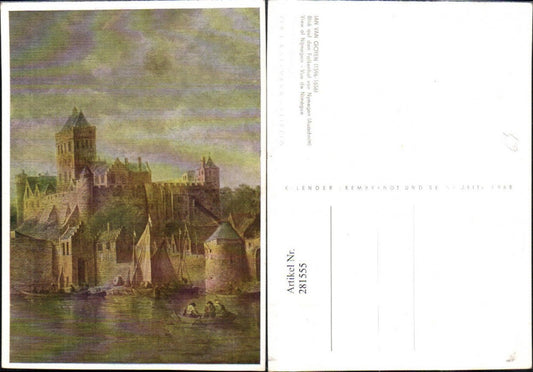 281555,Künstler AK Jan van Goyen Blick auf d. Falkenhof von Nymegen Burg