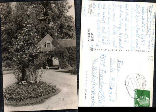 281557,Pulsnitz Eingang zum Schloss jetzt Heilstätte pub VEB
