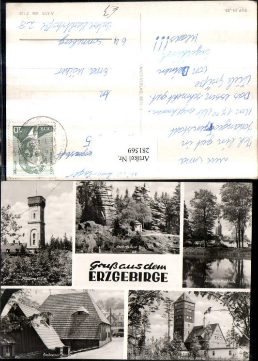 281569,Erzgebirge Pöhlberg Turm Greifensteine Annaberg-Buchholz Bärenstein Frohnauer Hammer Mehrbildkarte