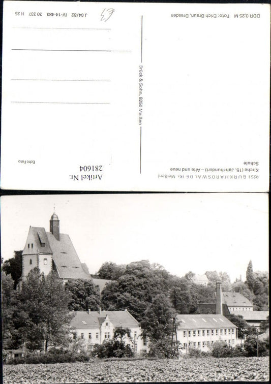 281604,Burkhardswalde Kirche Alte u. Neue Schule