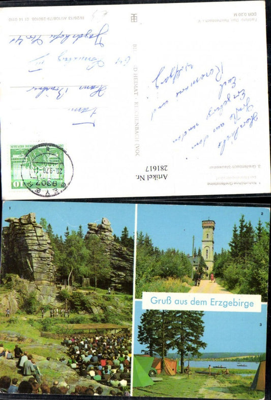 281617,Erzgebirge Naturbühne b. Ehrenfriedersdorf Annaberg-Buchholz Greifenbach Stauweiher Mehrbildkarte