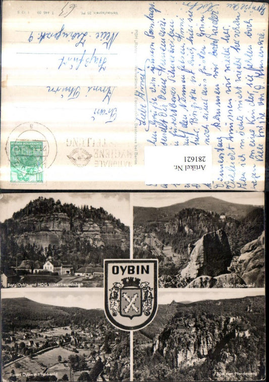 281621,Oybin Totale Berg u. HOG Völkerfreundschaft Hochwald Mehrbildkarte