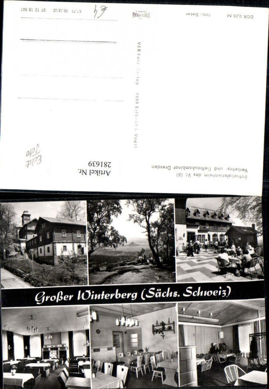 281639,Sächsische Schweiz Großer Winterberg Betriebsferienheim Mehrbildkarte