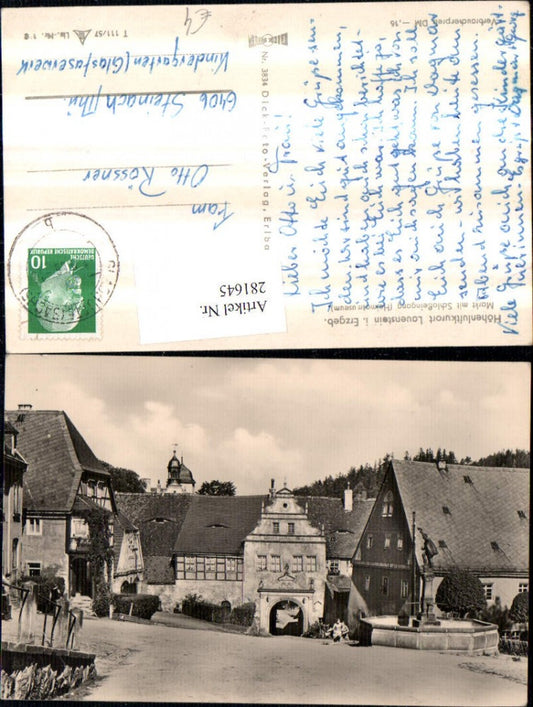 281645,Lauenstein im Erzgebirge Markt m. Schlosseingang Heimatmuseum