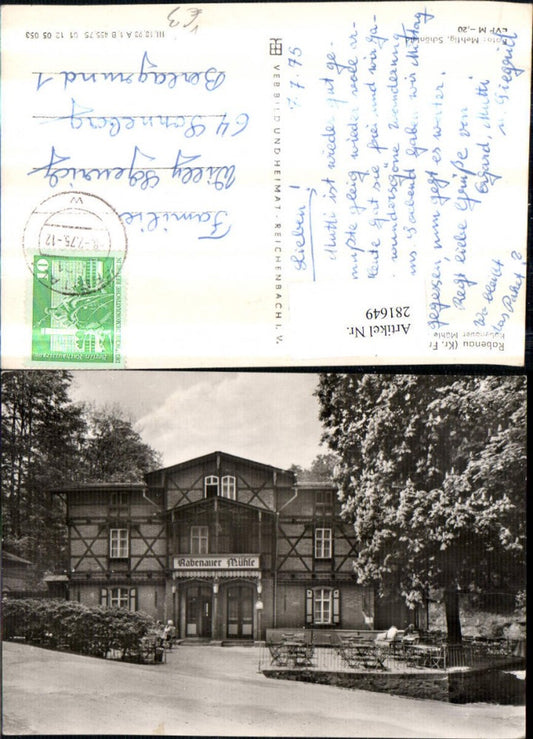 281649,Rabenau Rabenauer Mühle Gasthaus Gartenterrasse pub VEB