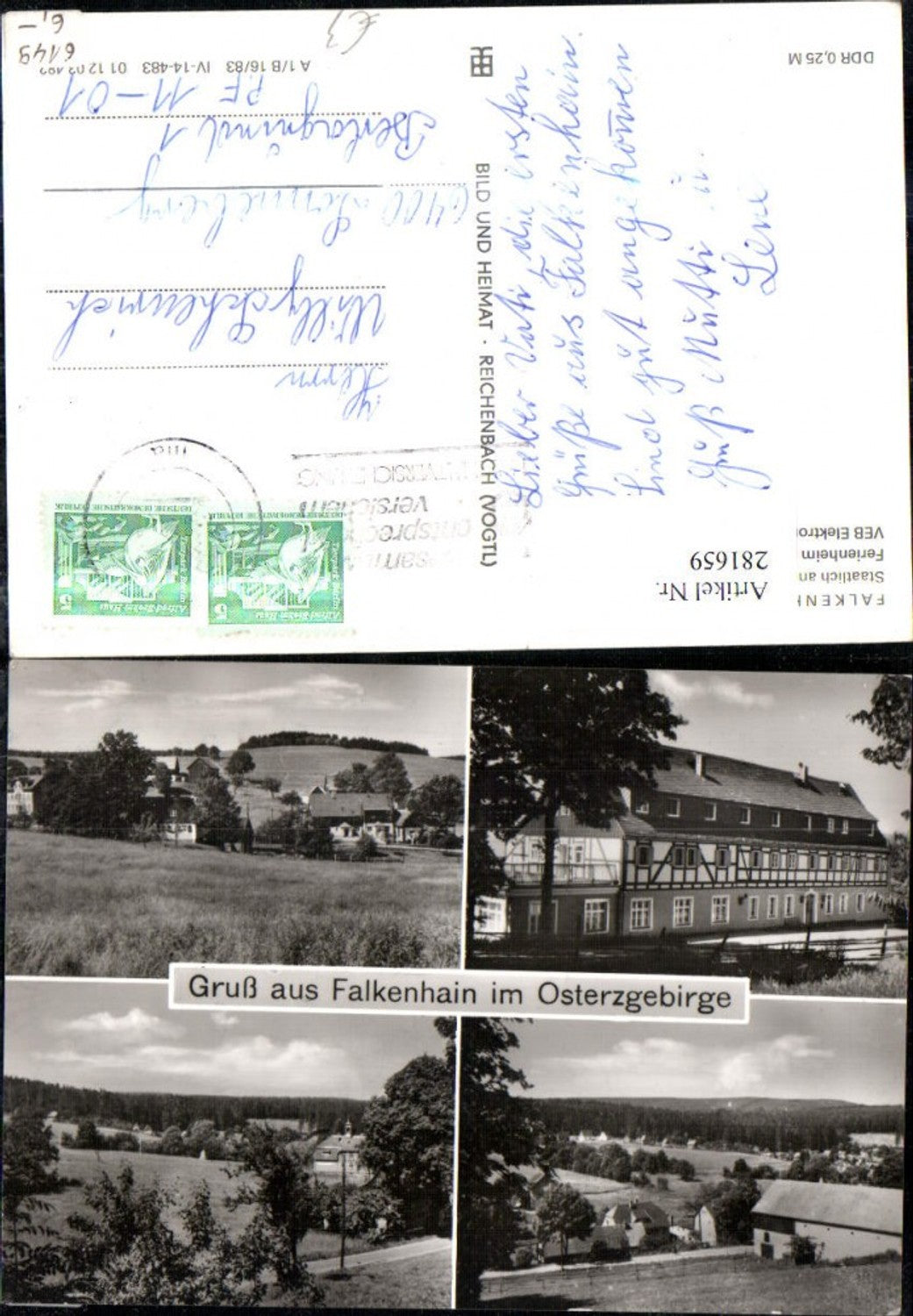 281659,Falkenhain im Erzgebirge Totale Ferienheim u. Kulturhaus Mehrbildkarte