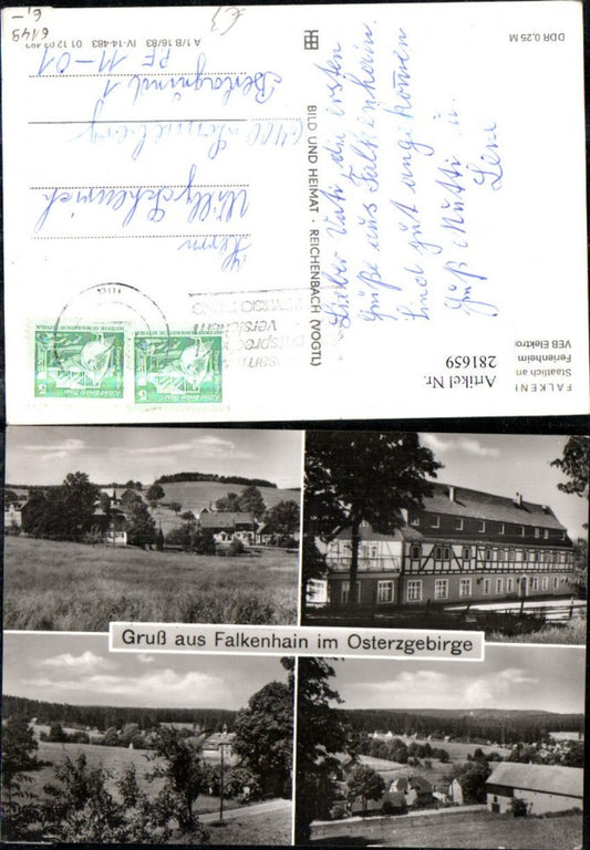281659,Falkenhain im Erzgebirge Totale Ferienheim u. Kulturhaus Mehrbildkarte