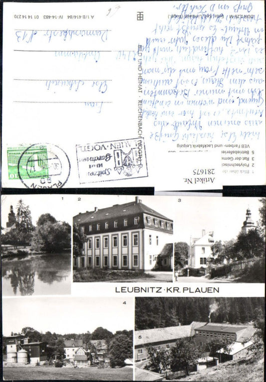 281675,Leubnitz Feuerlöschteich Polytechnische Oberschule Rat d. Gemeinde Forstmühle Mehrbildkarte