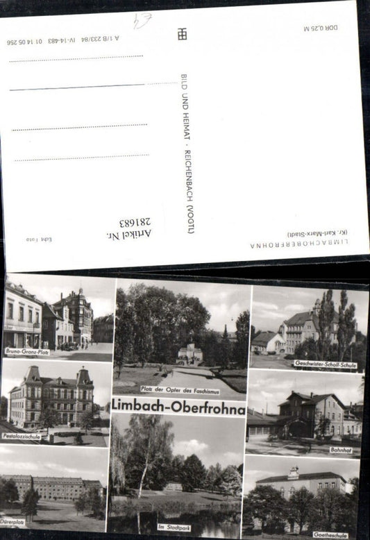281683,Limbach-Oberfrohna Pestalozzischule Dürerplatz Stadtpark Goetheschule Bahnhof Mehrbildkarte