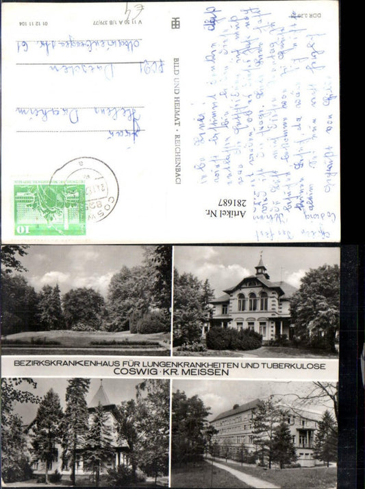 281687,Coswig Bezirkskrankenhaus f. Lungenkrankheiten u. Tuberkulose Mehrbildkarte