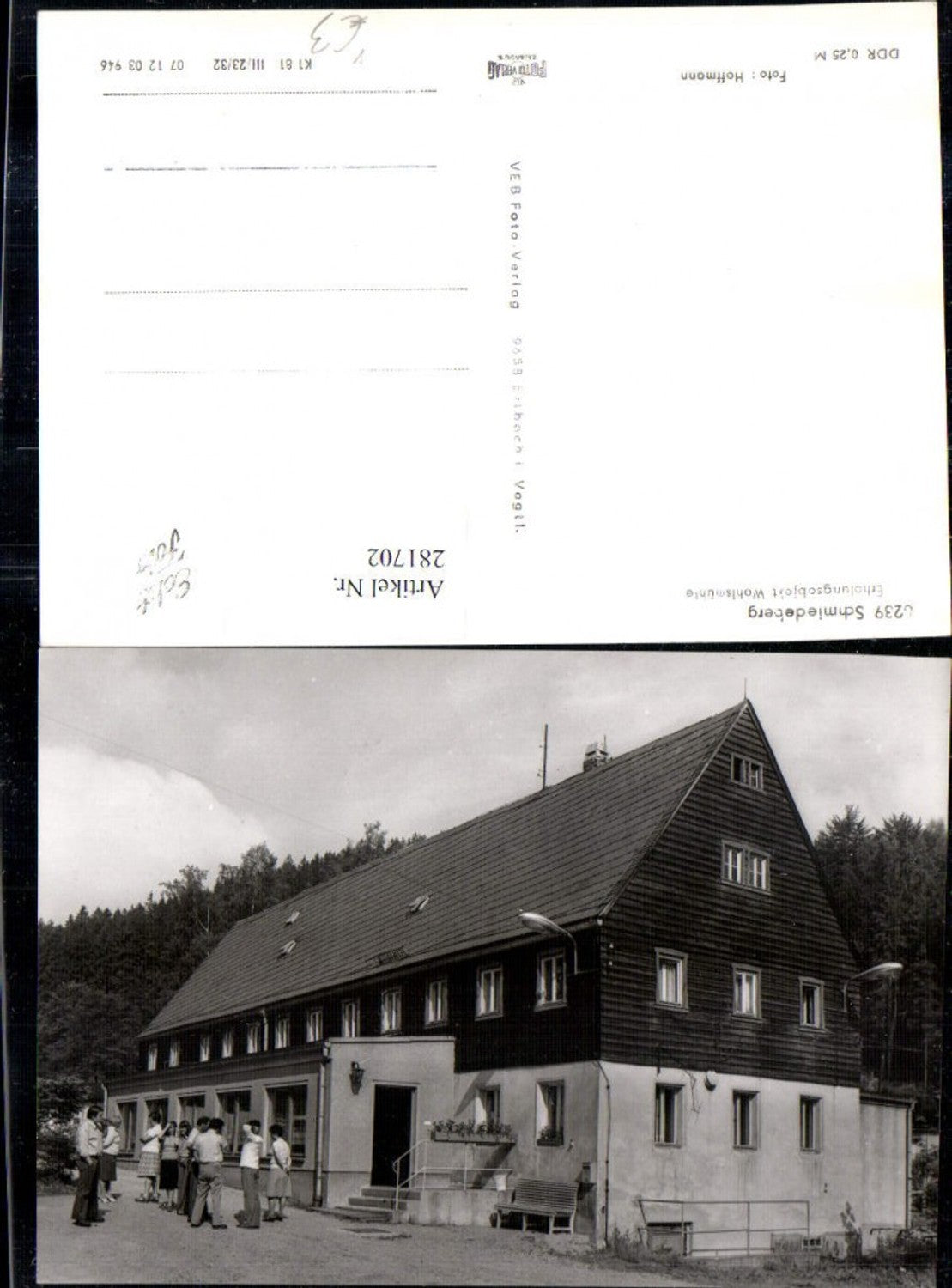 281702,Schmiedeberg Erholungsobjekt Wahlsmühle pub VEB