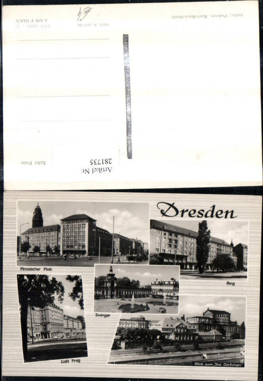 281735,Dresden Ring Zwinger Pirnaischer Platz Cafe Prag Italienisches Dörfchen Mehrbildkarte