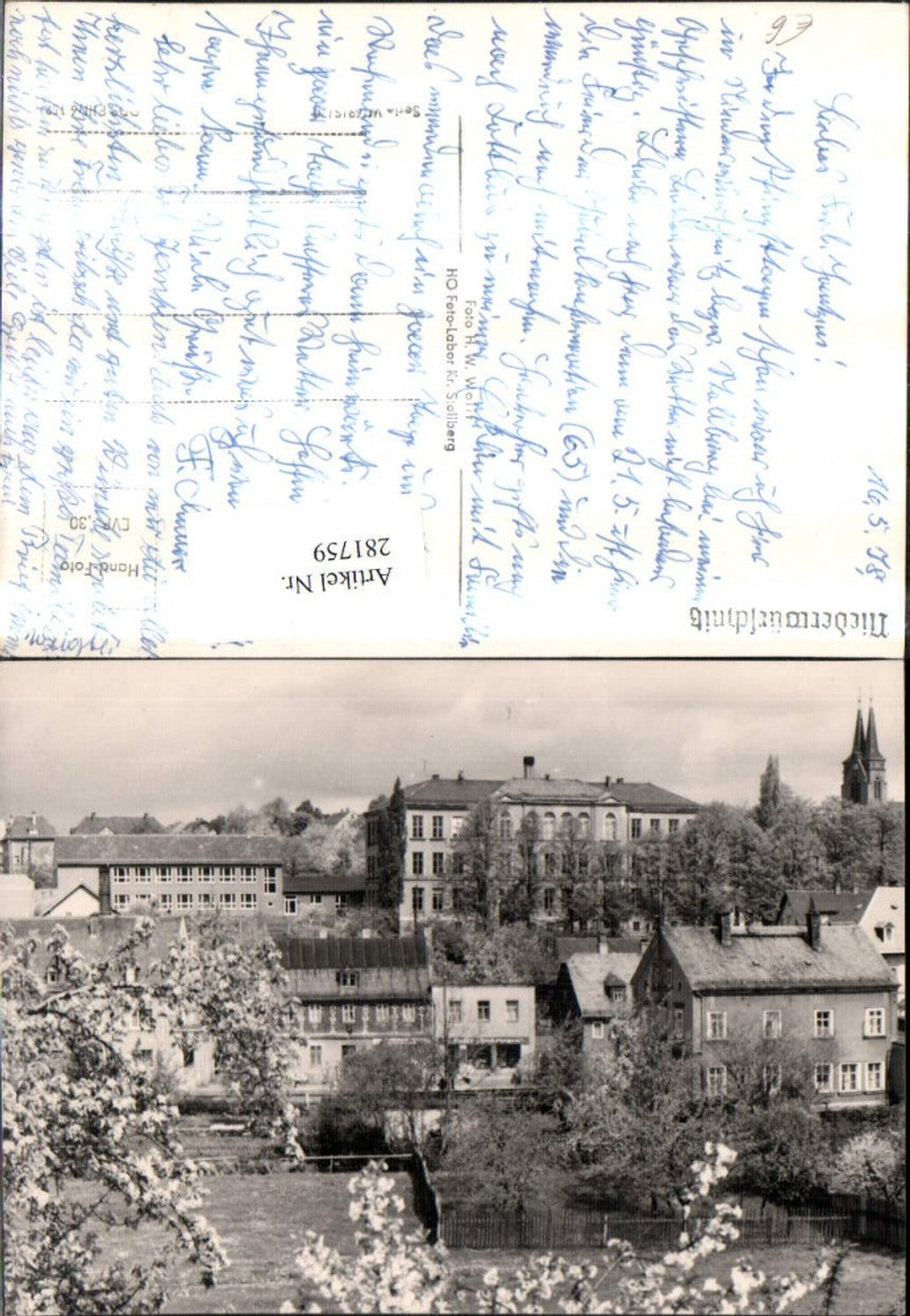 281759,Niederwürschnitz Teilansicht Baumblüte