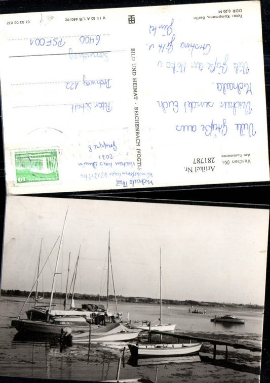 281787,Verchen Am Kummerower See Partie Boote Segelboot