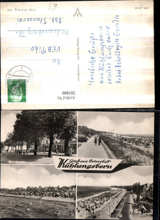281800,Ostseebad Kühlungsborn Strand Strandleben Promenade Strandstraße Mehrbildkarte