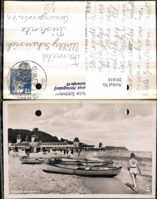 281810,Ostseebad Heringsdorf Strand Boote Ruderboote