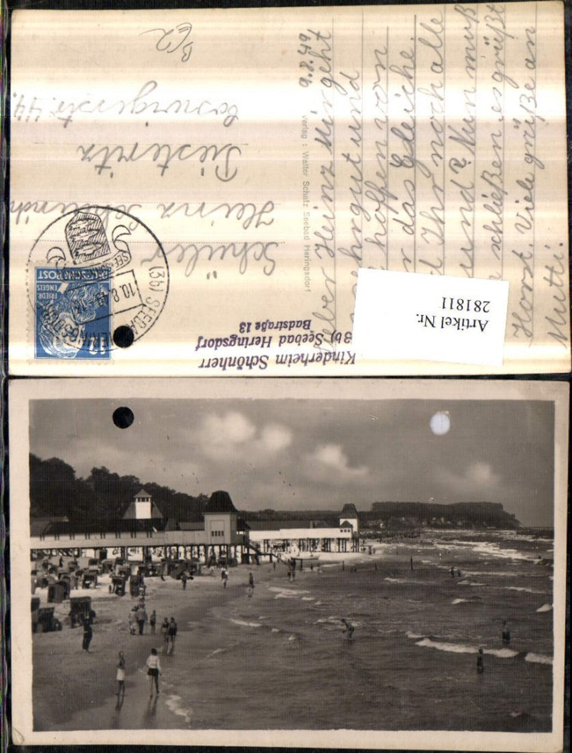 281811,Seebad Heringsdorf Strand Strandleben Pfahlbauten