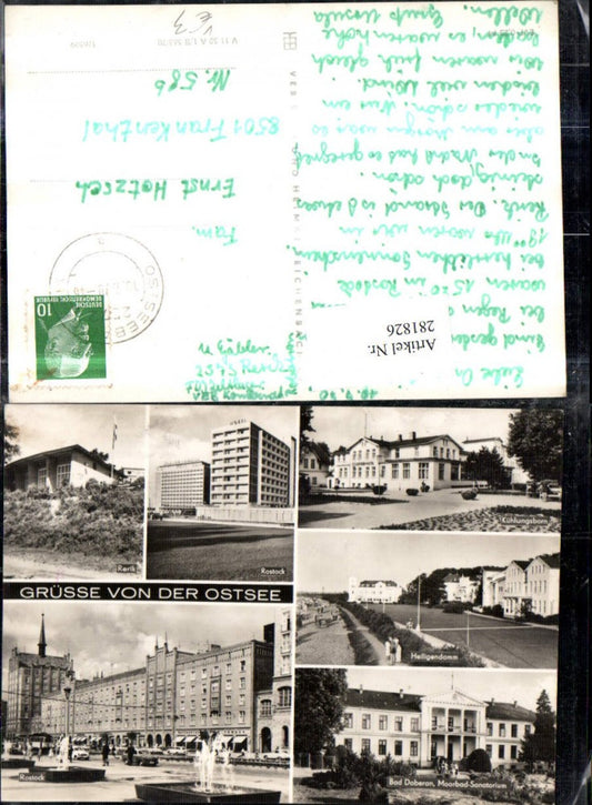281826,Grüße von d. Ostsee Rerik Rostock Kühlungsborn Heiligendamm Bad Doberan Mehrbildkarte pub VEB